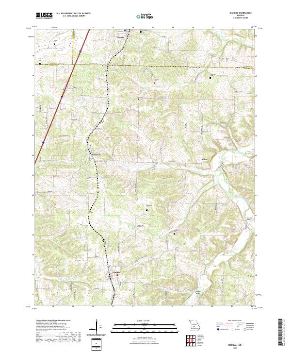 USGS US Topo 7.5-minute map for Niangua MO 2021