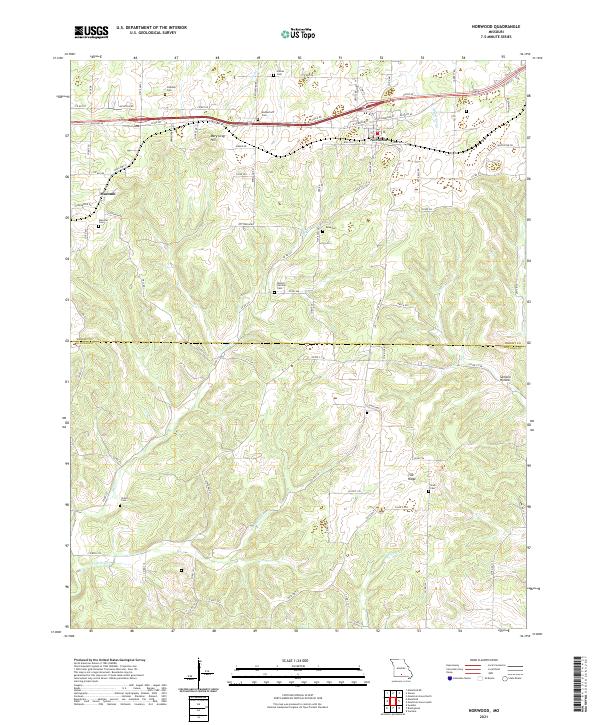 USGS US Topo 7.5-minute map for Norwood MO 2021