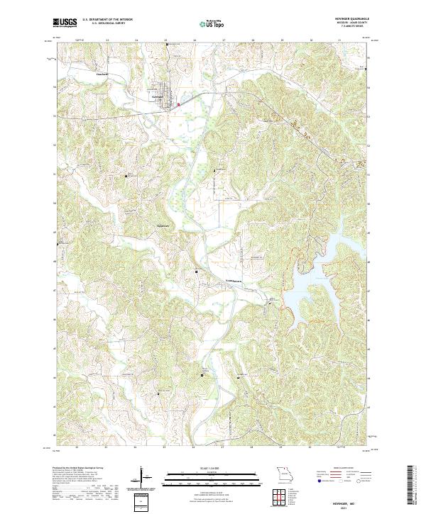 USGS US Topo 7.5-minute map for Novinger MO 2021