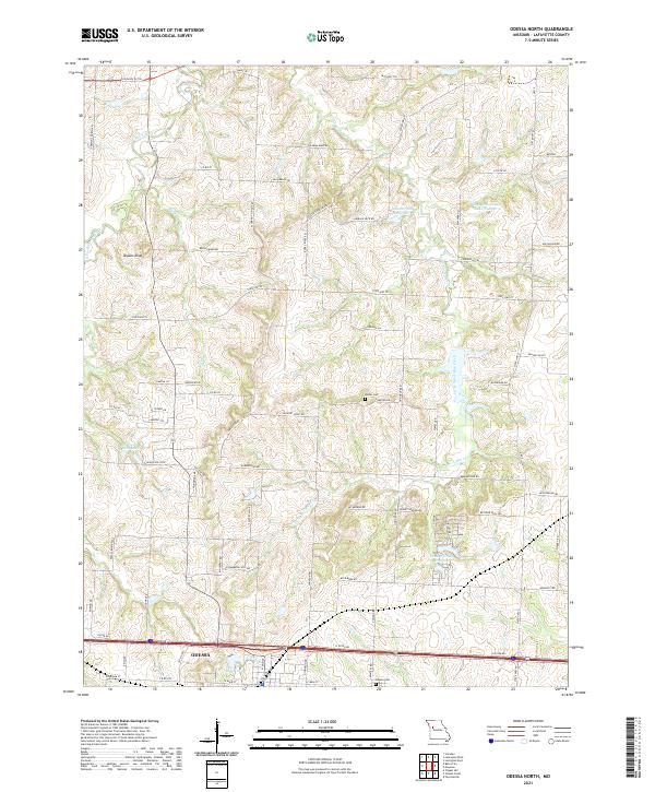 USGS US Topo 7.5-minute map for Odessa North MO 2021