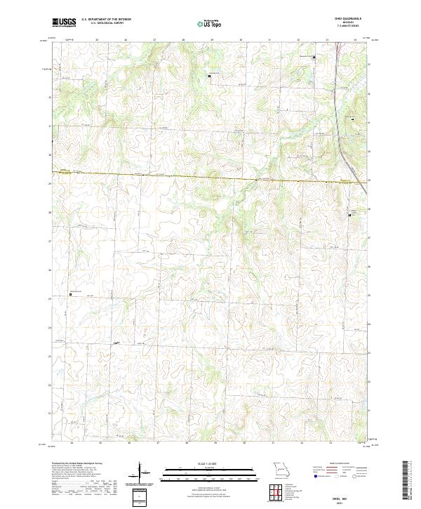 USGS US Topo 7.5-minute map for Ohio MO 2021