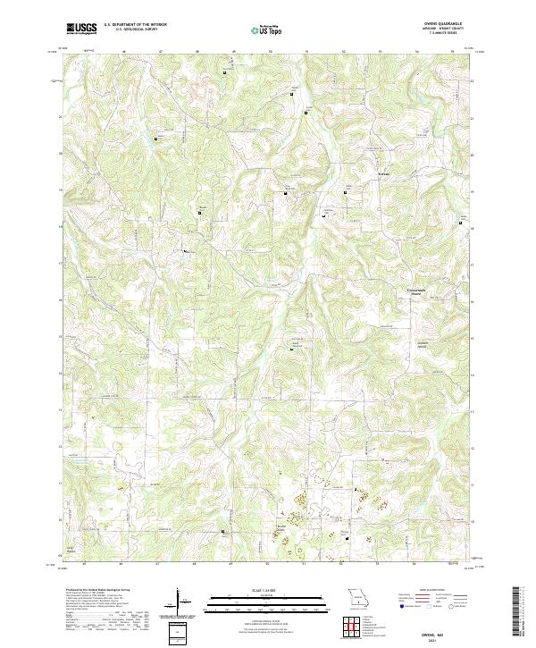 USGS US Topo 7.5-minute map for Owens MO 2021