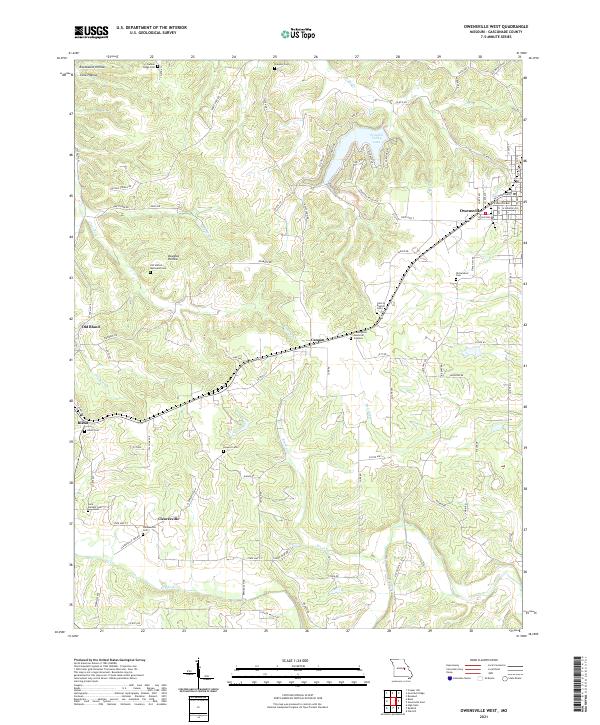 USGS US Topo 7.5-minute map for Owensville West MO 2021