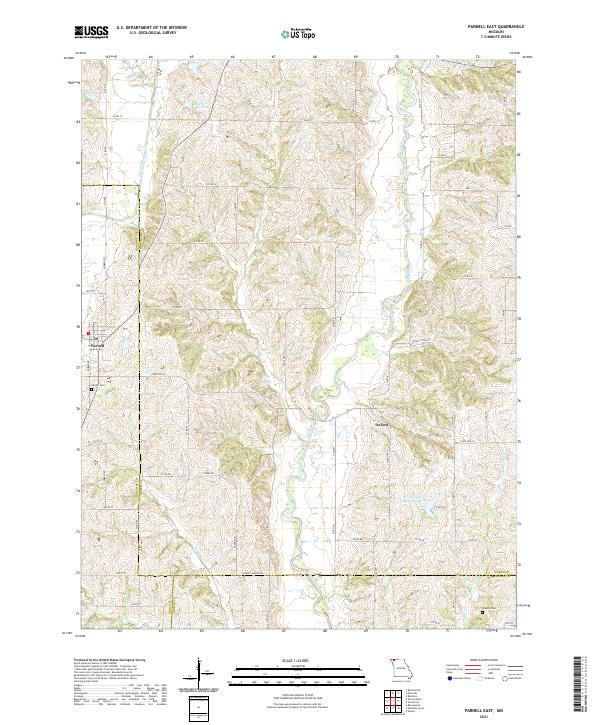 USGS US Topo 7.5-minute map for Parnell East MO 2021