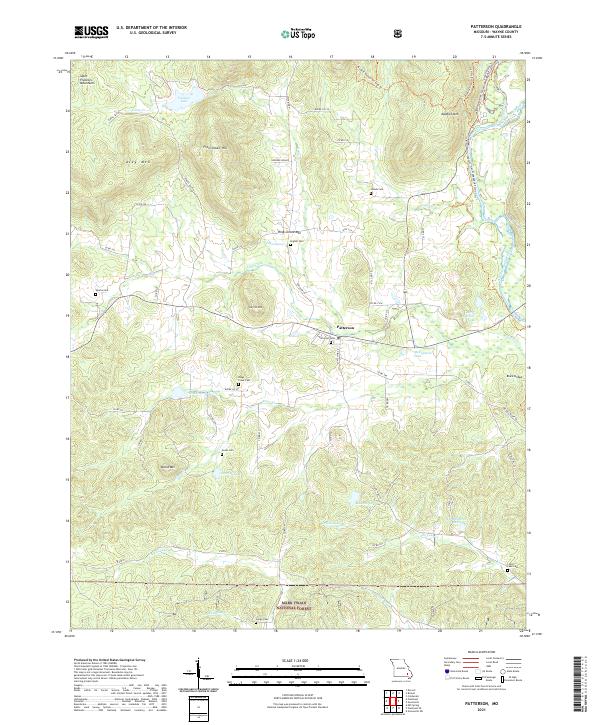 USGS US Topo 7.5-minute map for Patterson MO 2021