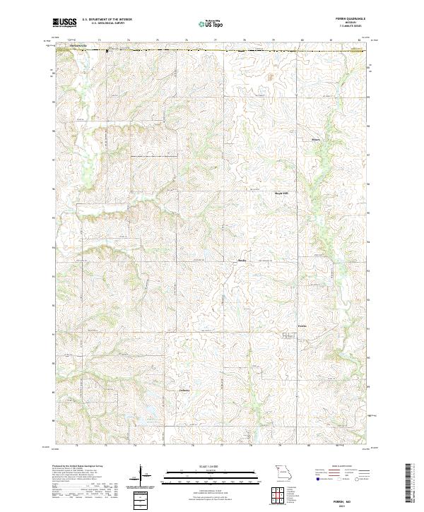 USGS US Topo 7.5-minute map for Perrin MO 2021