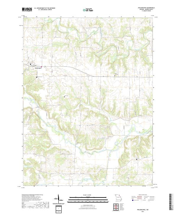 USGS US Topo 7.5-minute map for Philadelphia MO 2021