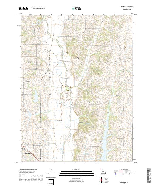 USGS US Topo 7.5-minute map for Pickering MO 2021