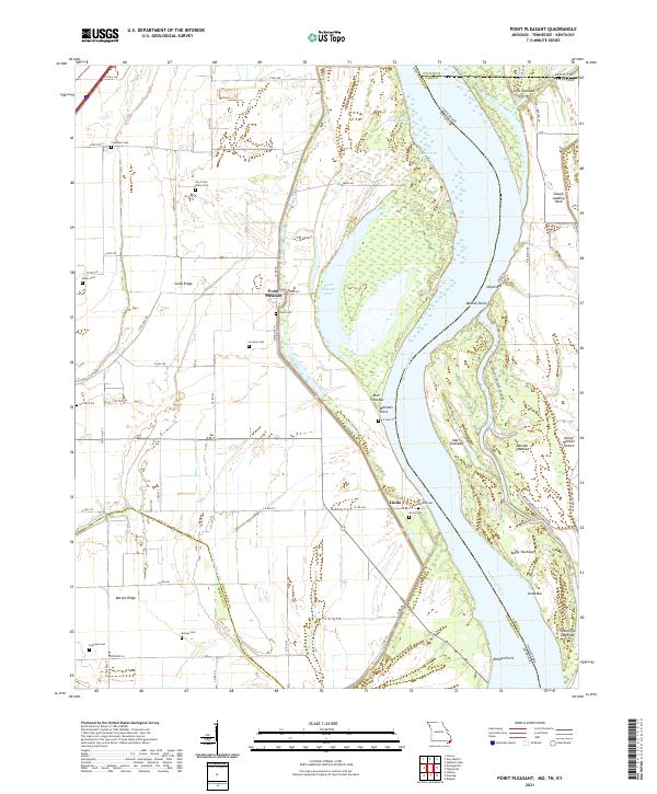 USGS US Topo 7.5-minute map for Point Pleasant MOTNKY 2021