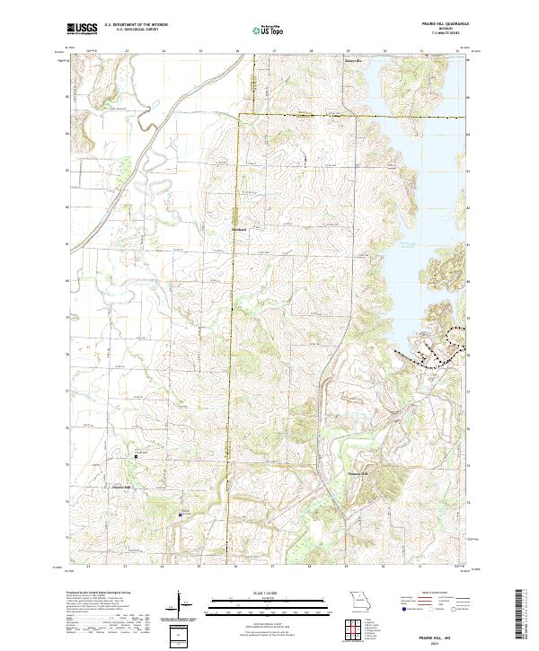 USGS US Topo 7.5-minute map for Prairie Hill MO 2021