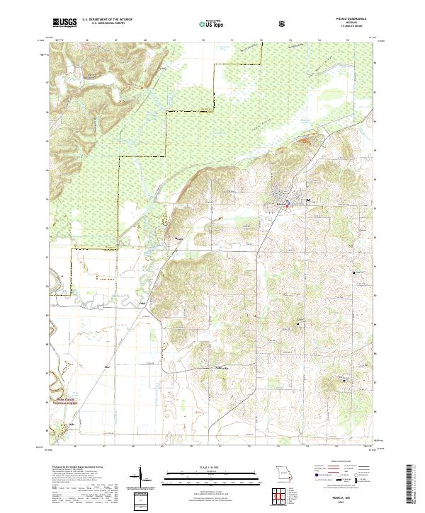 USGS US Topo 7.5-minute map for Puxico MO 2021