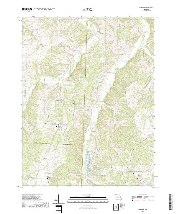 USGS US Topo 7.5-minute map for Pyrmont MO 2021