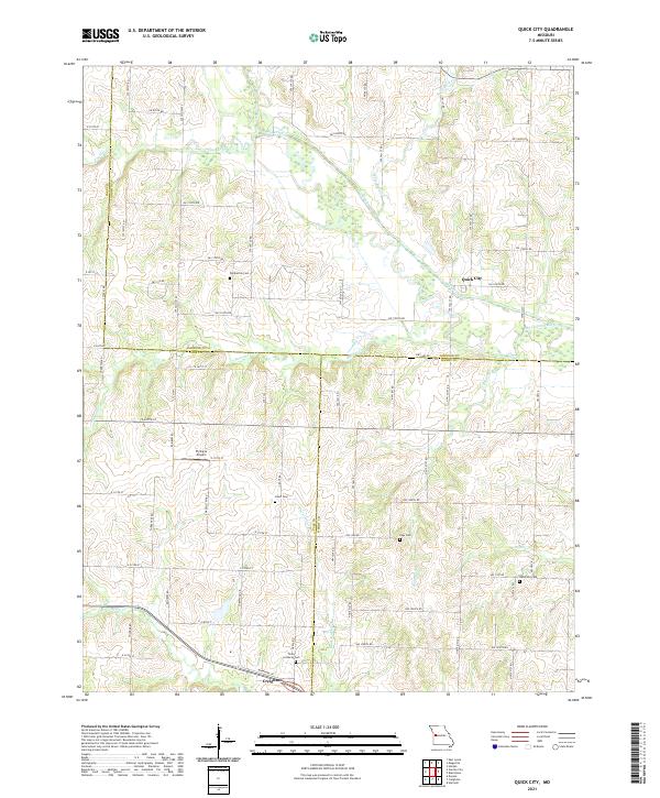 USGS US Topo 7.5-minute map for Quick City MO 2021