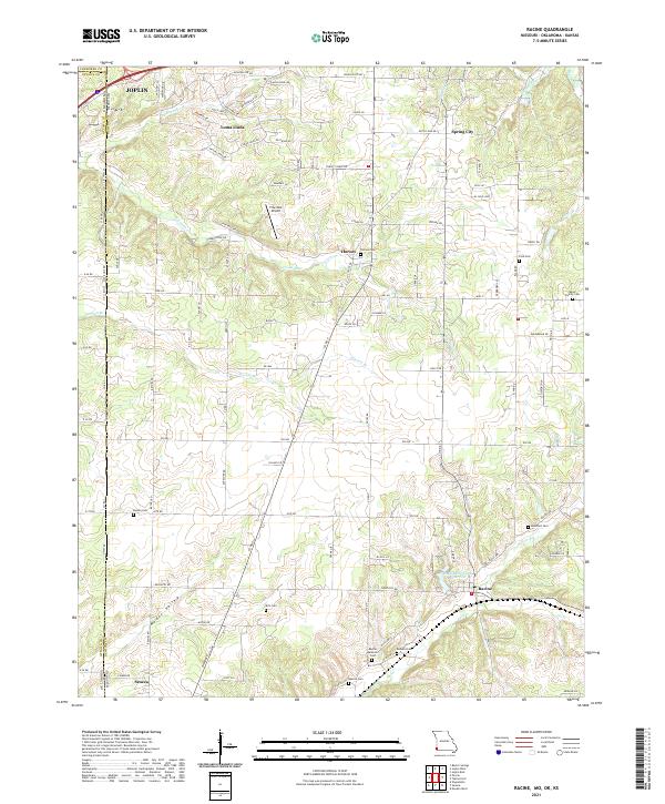 USGS US Topo 7.5-minute map for Racine MOOKKS 2021