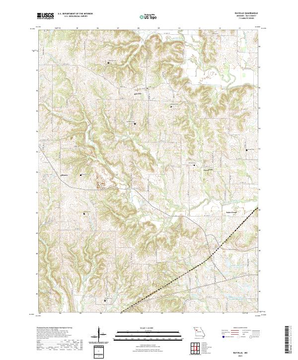 USGS US Topo 7.5-minute map for Rayville MO 2021