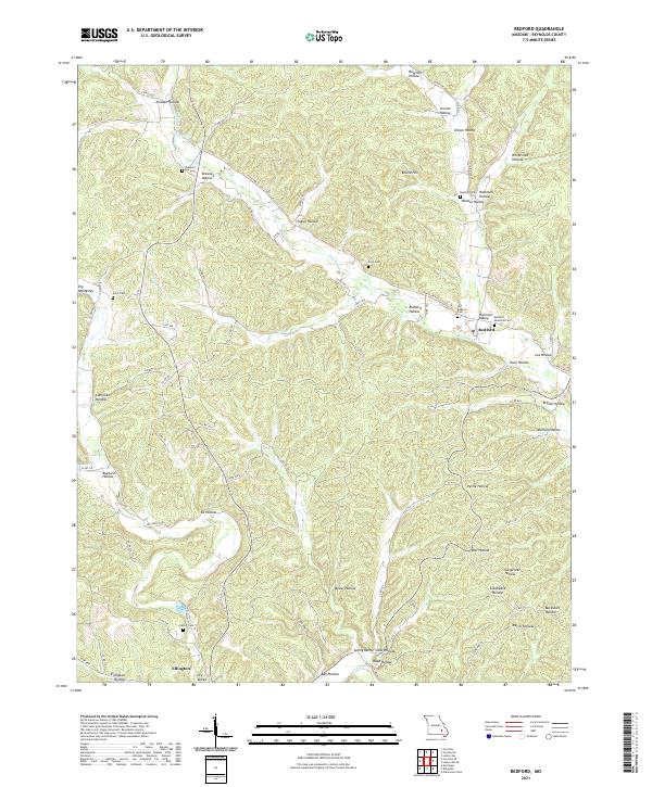 USGS US Topo 7.5-minute map for Redford MO 2021