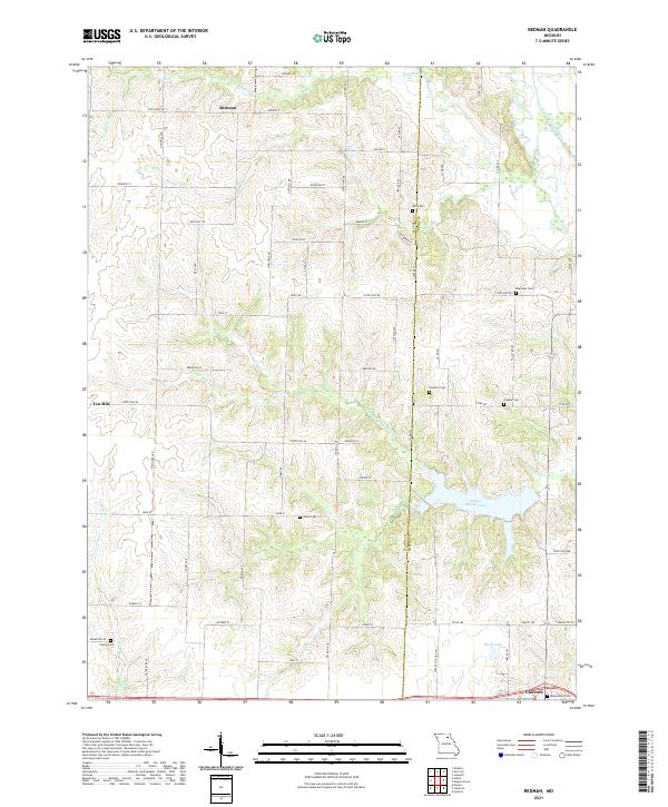 USGS US Topo 7.5-minute map for Redman MO 2021