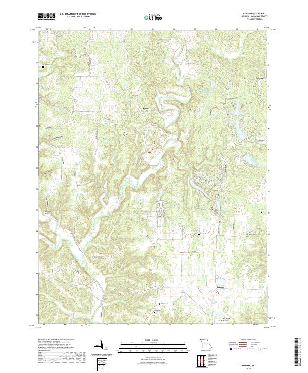 USGS US Topo 7.5-minute map for Reform MO 2021