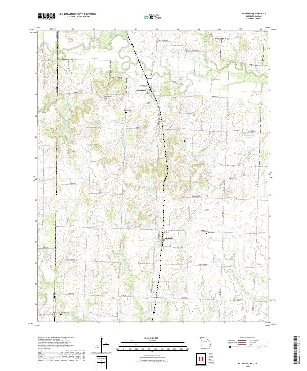 USGS US Topo 7.5-minute map for Richards MOKS 2021