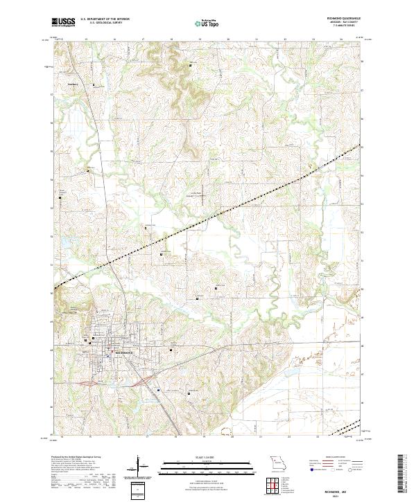 USGS US Topo 7.5-minute map for Richmond MO 2021