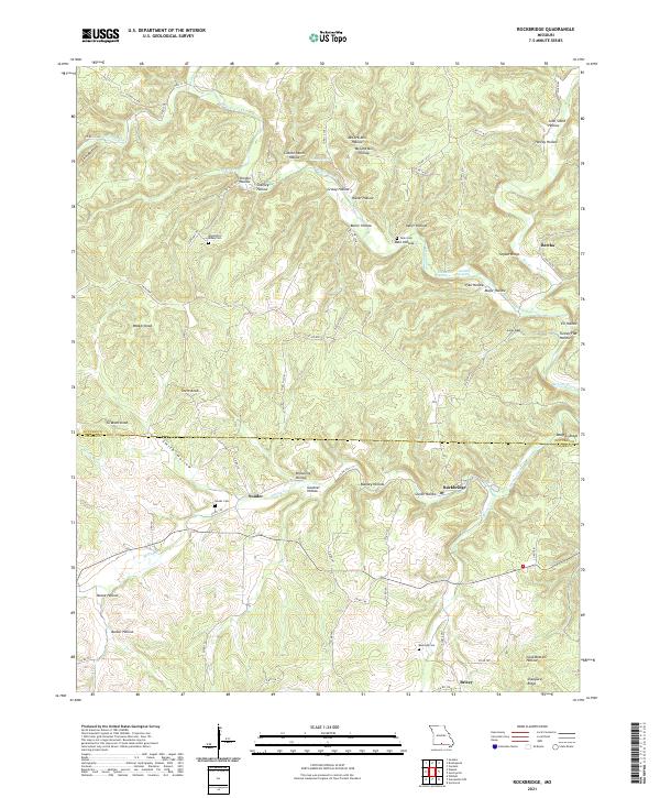 USGS US Topo 7.5-minute map for Rockbridge MO 2021