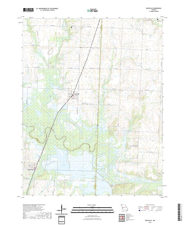 USGS US Topo 7.5-minute map for Rockville MO 2021