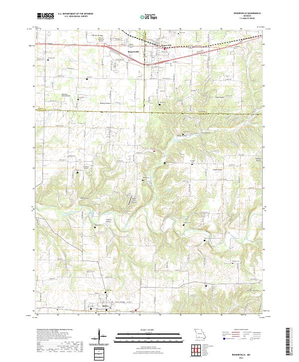 USGS US Topo 7.5-minute map for Rogersville MO 2021