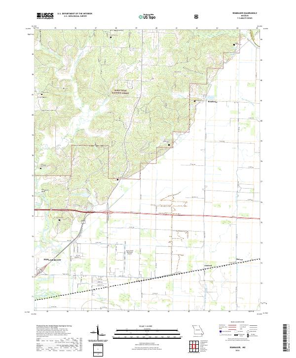 USGS US Topo 7.5-minute map for Rombauer MO 2021