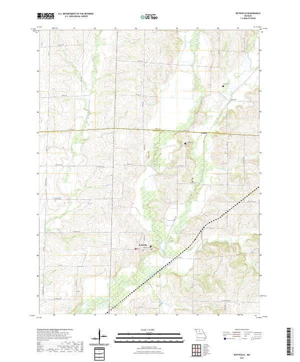 USGS US Topo 7.5-minute map for Rothville MO 2021