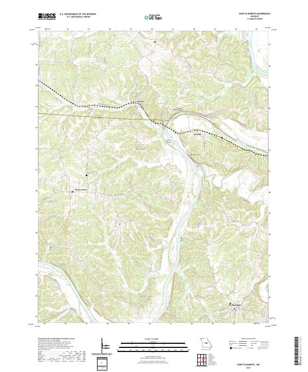 USGS US Topo 7.5-minute map for Saint Elizabeth MO 2021