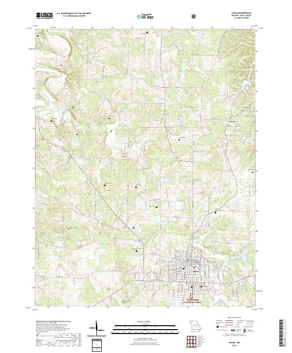 USGS US Topo 7.5-minute map for Salem MO 2021