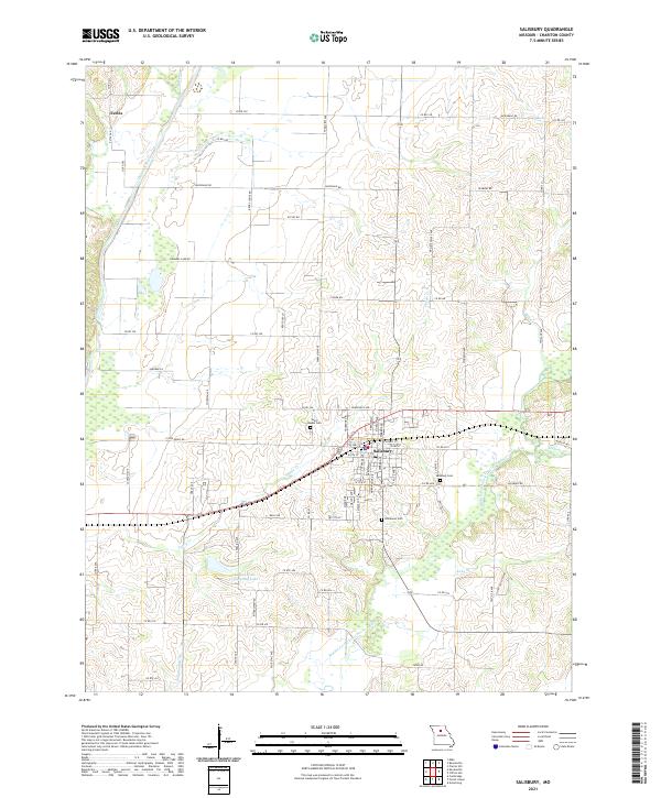 USGS US Topo 7.5-minute map for Salisbury MO 2021