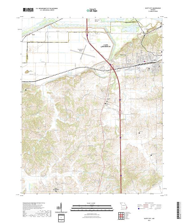 USGS US Topo 7.5-minute map for Scott City MO 2021