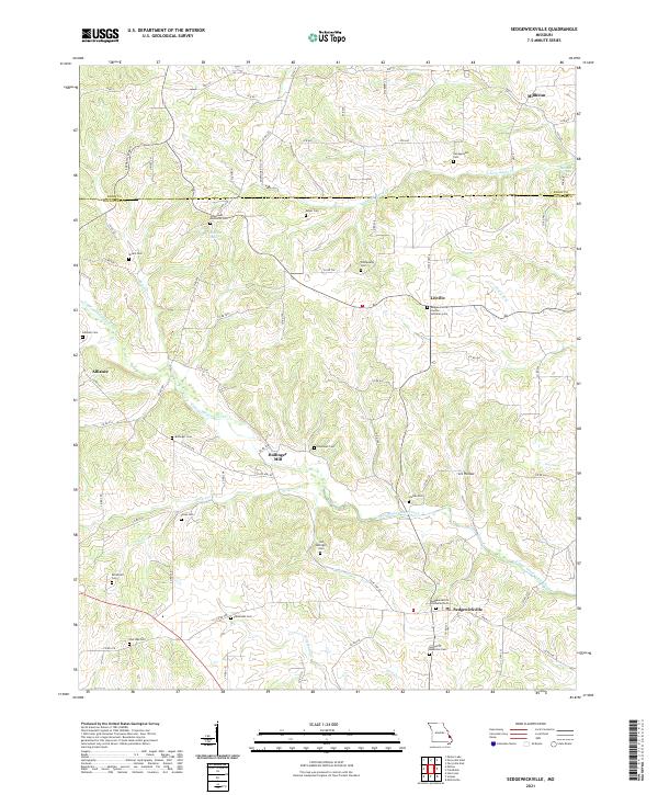 USGS US Topo 7.5-minute map for Sedgewickville MO 2021