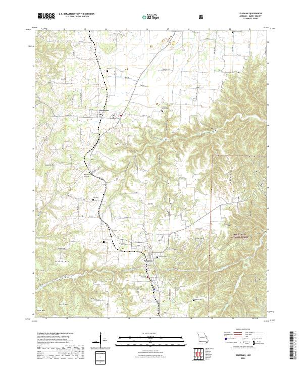 USGS US Topo 7.5-minute map for Seligman MO 2021