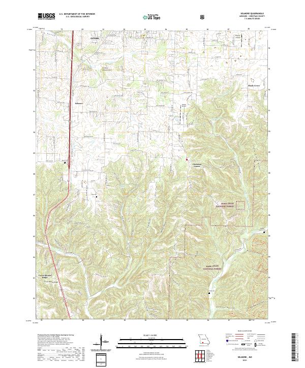 USGS US Topo 7.5-minute map for Selmore MO 2021