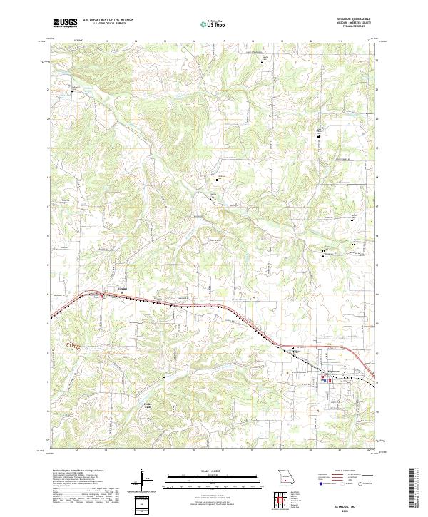 USGS US Topo 7.5-minute map for Seymour MO 2021