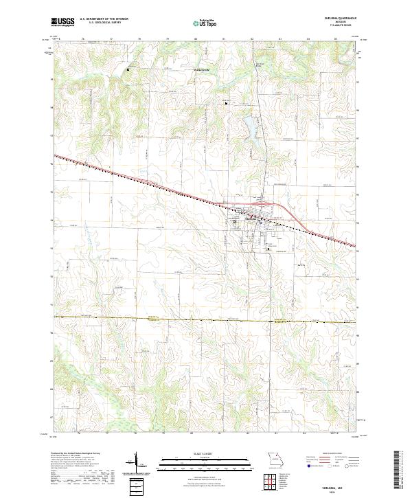 USGS US Topo 7.5-minute map for Shelbina MO 2021