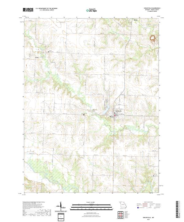 USGS US Topo 7.5-minute map for Shelbyville MO 2021