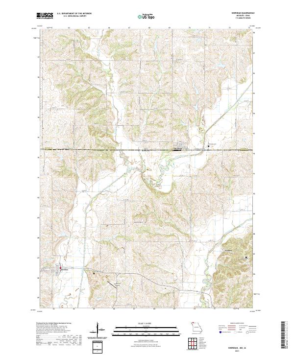 USGS US Topo 7.5-minute map for Sheridan MOIA 2021