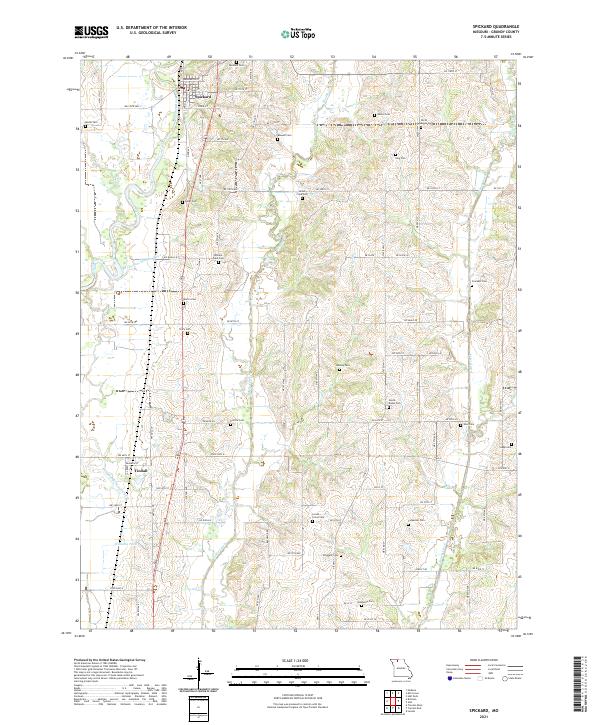 USGS US Topo 7.5-minute map for Spickard MO 2021