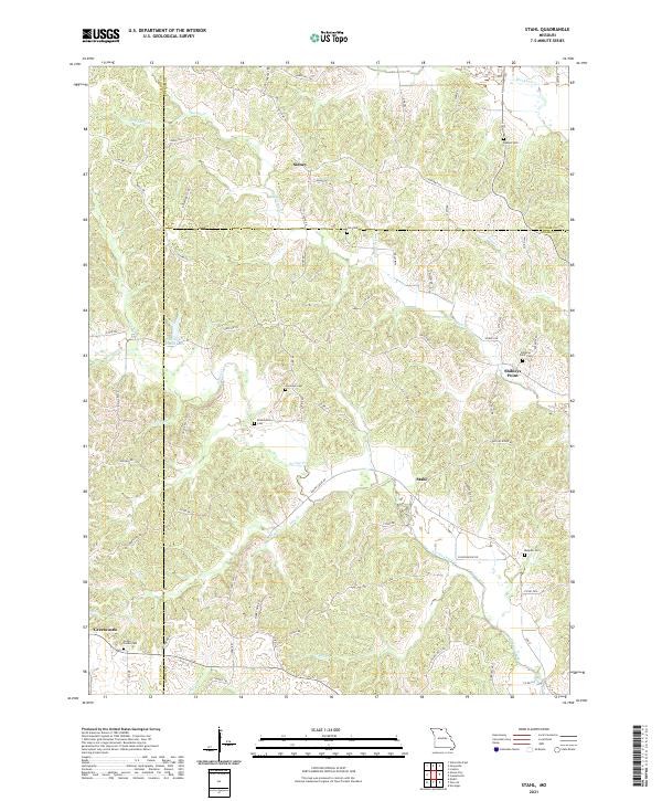 USGS US Topo 7.5-minute map for Stahl MO 2021