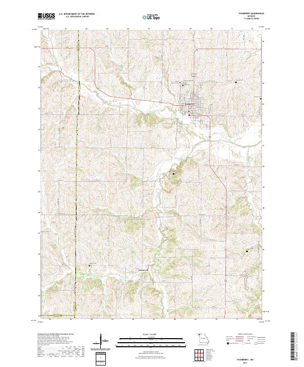 USGS US Topo 7.5-minute map for Stanberry MO 2021