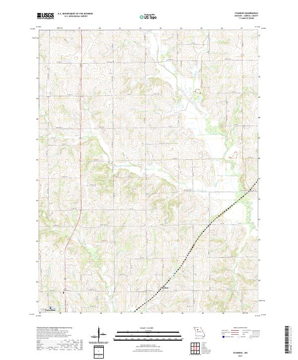 USGS US Topo 7.5-minute map for Standish MO 2021