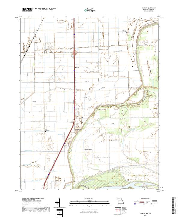 USGS US Topo 7.5-minute map for Stanley MOTN 2021