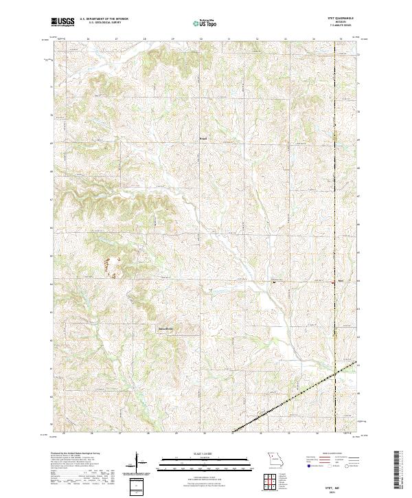 USGS US Topo 7.5-minute map for Stet MO 2021