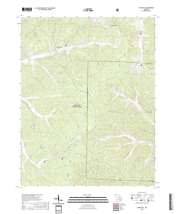 USGS US Topo 7.5-minute map for Stone Hill MO 2021