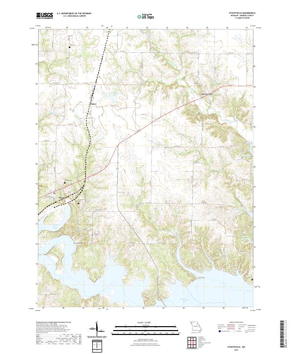 USGS US Topo 7.5-minute map for Stoutsville MO 2021