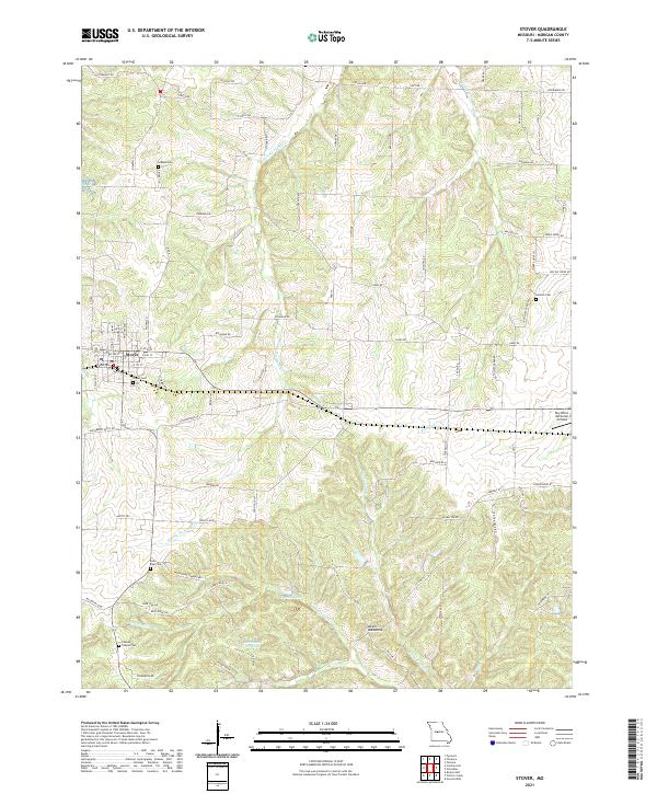 USGS US Topo 7.5-minute map for Stover MO 2021