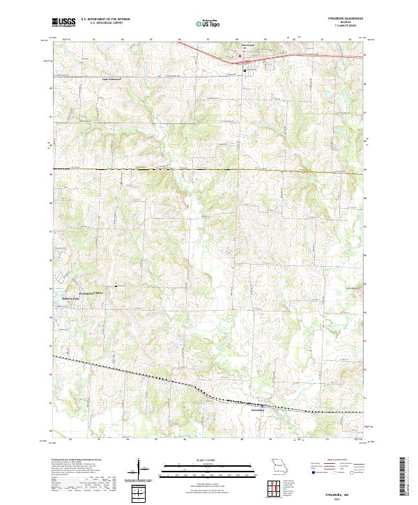 USGS US Topo 7.5-minute map for Strasburg MO 2021